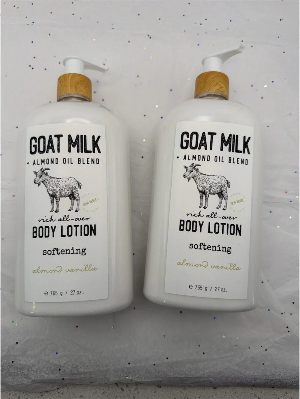 Home & Body Goat Milk Lotion Almond Vanilla 2 Pack 27oz Almond Oil Body Cream